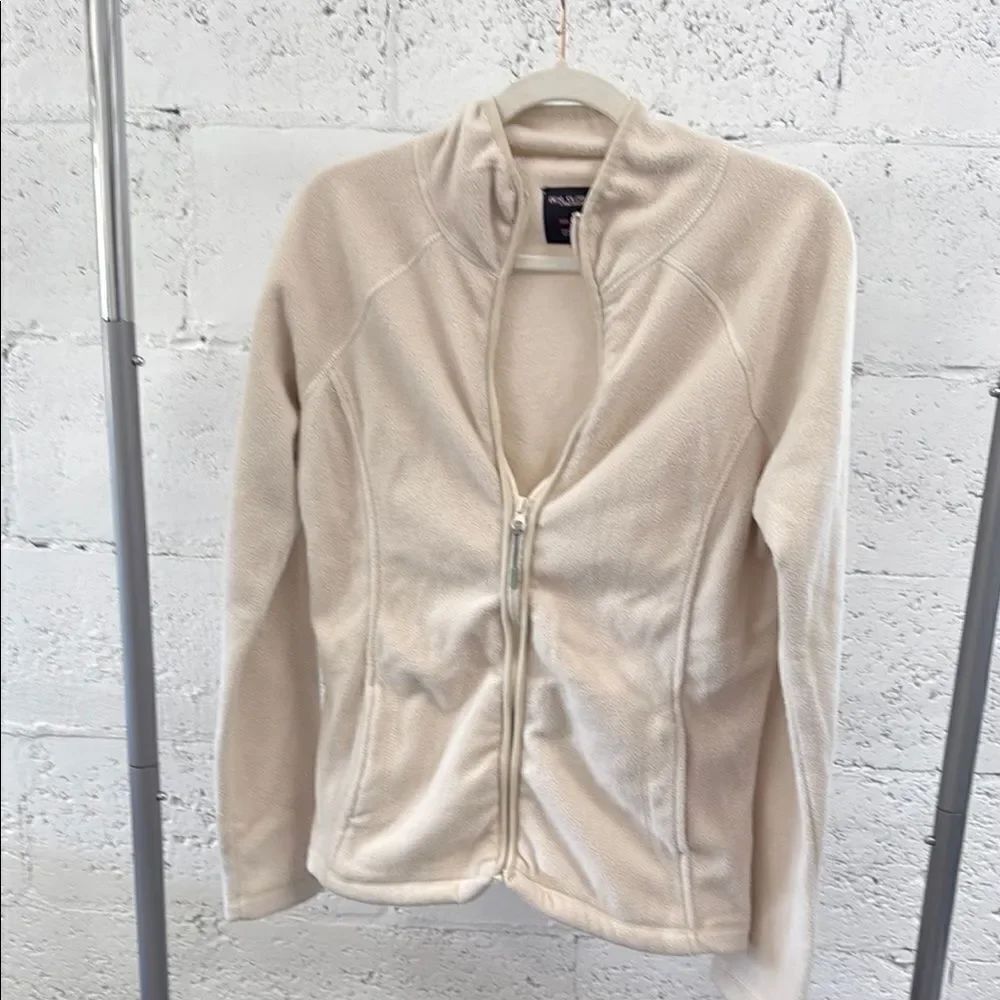 Women's Cream Jacket - Zip Up - Worn Once - Size Small - Super Soft Pockets